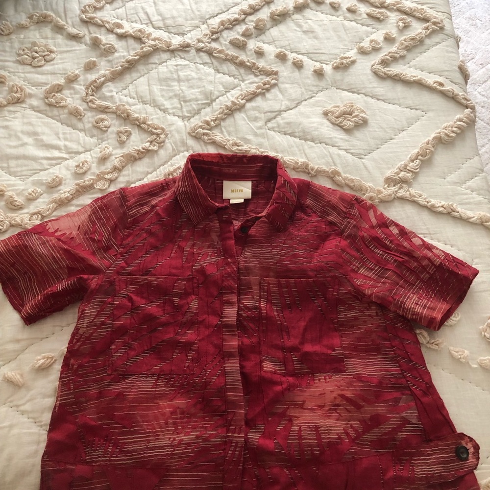 Tropical t shirt Maeve Anthropologie
